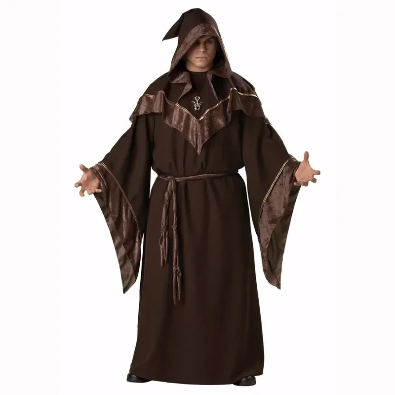 Halloween Party Shaman Náboženský kostým Európsky farár Muži boh Boh Misijný gotický sprievodca cosplay kňaz uniforma