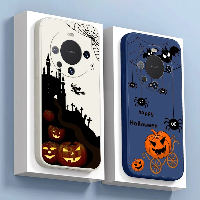 Halloween Pumpkin Skull Telefón puzdro pre Huawei Honor 50 50se 30 10 Lite 8x 9x Pro Mate 40 30 30e 20 10 Pro Plus Lite Funda