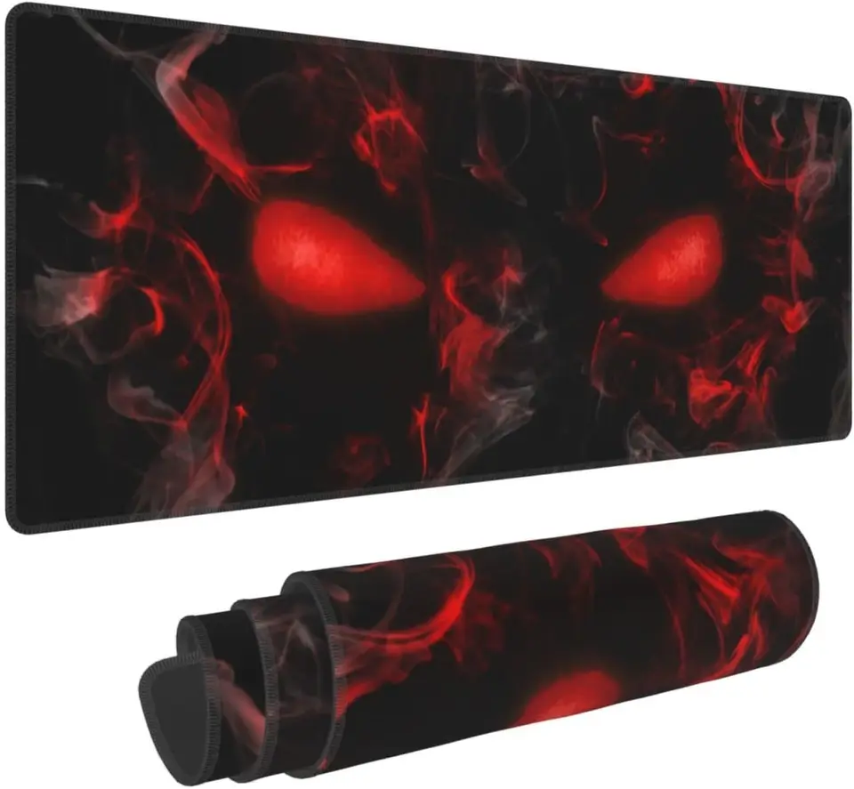 Halloween Red Evil Eyes Mouse podložka predĺžená veľká herná podložka s podložkou na podložku pre stety pre prenosný počítač 31,5 x 11,8 palca