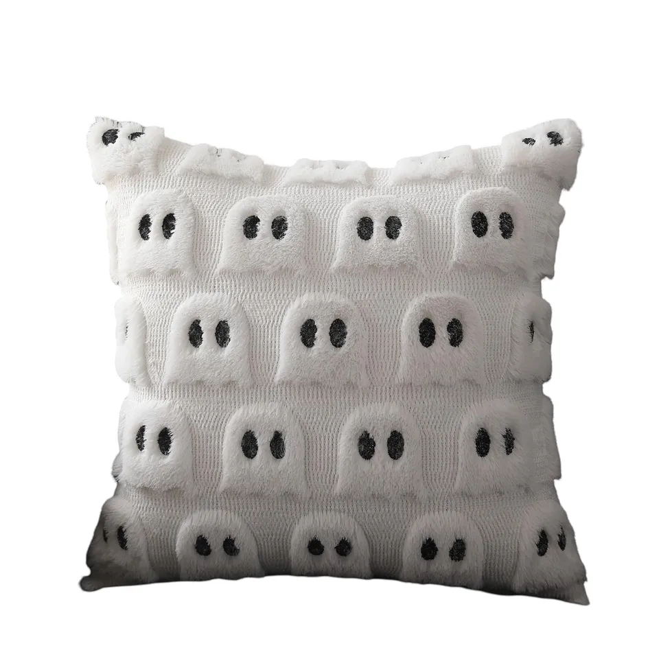 Halloween roztomilý biely duchovný vankúš Halloween dekorácie Halloween vankúš s dovolenkovým darčekom 18x18 palca