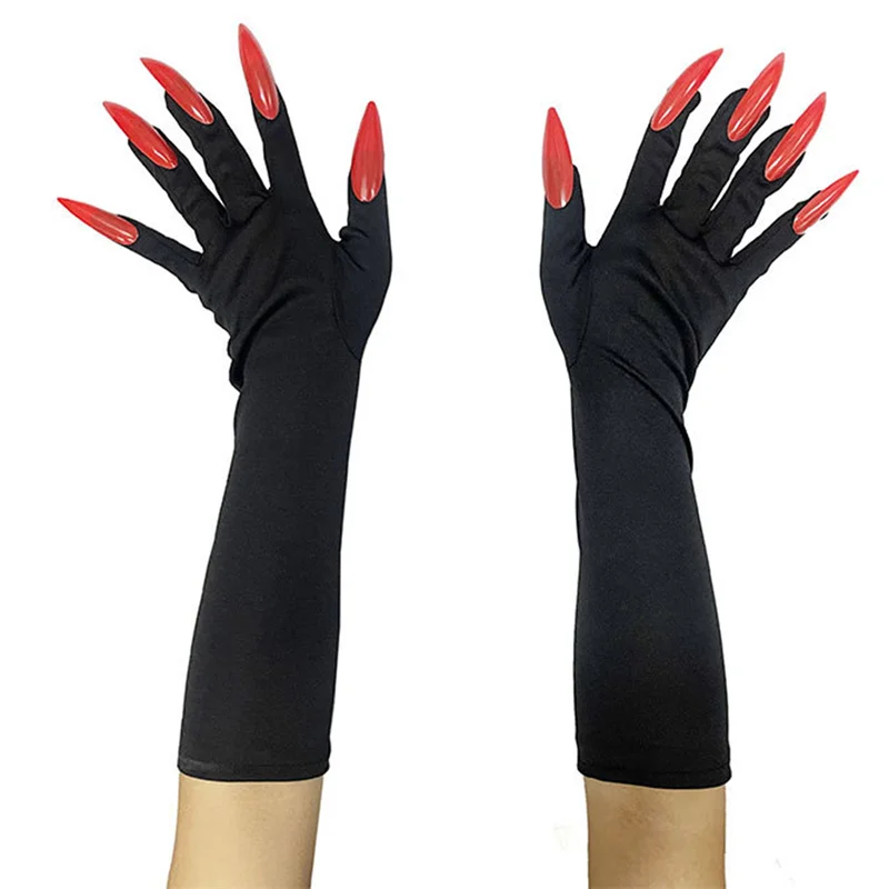 Halloween rukavice dlhé duchové pazúry cosplay halloween vtipné kostýmy rukavice funky dlhé nechty čarodejnícke rukavice