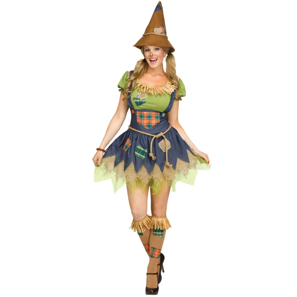 Halloween Sexy ženy anime rozprávka príbeh strašiak kostým Cosplay kostým maškaráda večierok cirkusu vtipné klaunské luxusné šaty