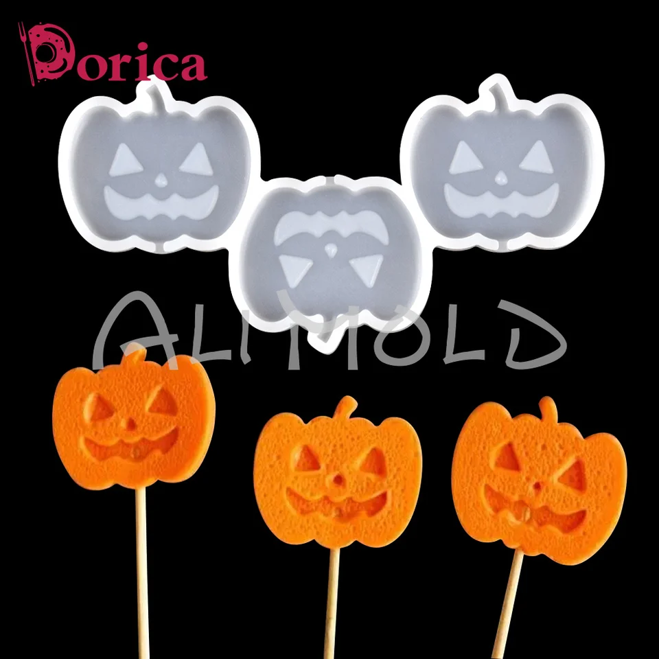 Halloween tekvica silikón epoxidová forma DIY ručne vyrábaná čokoládová plesňa na zdobenie náradia Kuchynské doplnky Bakeware