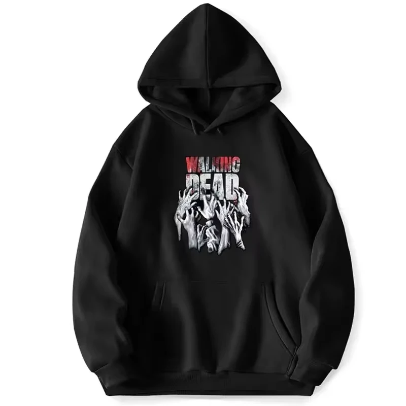 Halloween the Walking Dead Hoodies Horor strašidelné tlačené mužy Žena Y2K Hoodie Streetwear Mikiny harajuku pullovs oblečenie