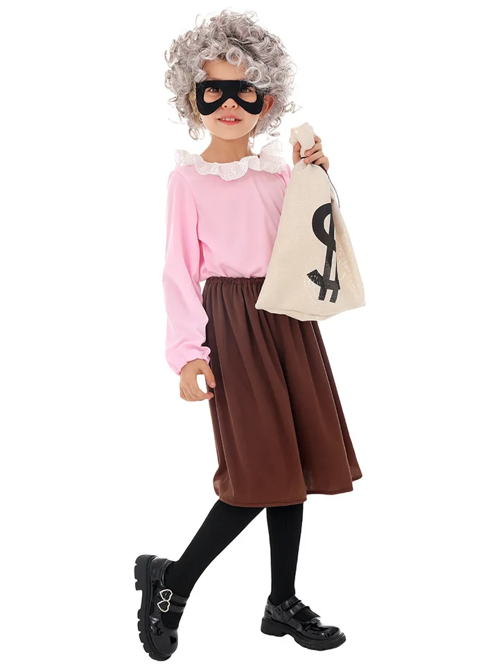 Halloween veľký zlodej babička cosplay staršie šaty Performance Costume Kid Halloween Zlodej zlodeja
