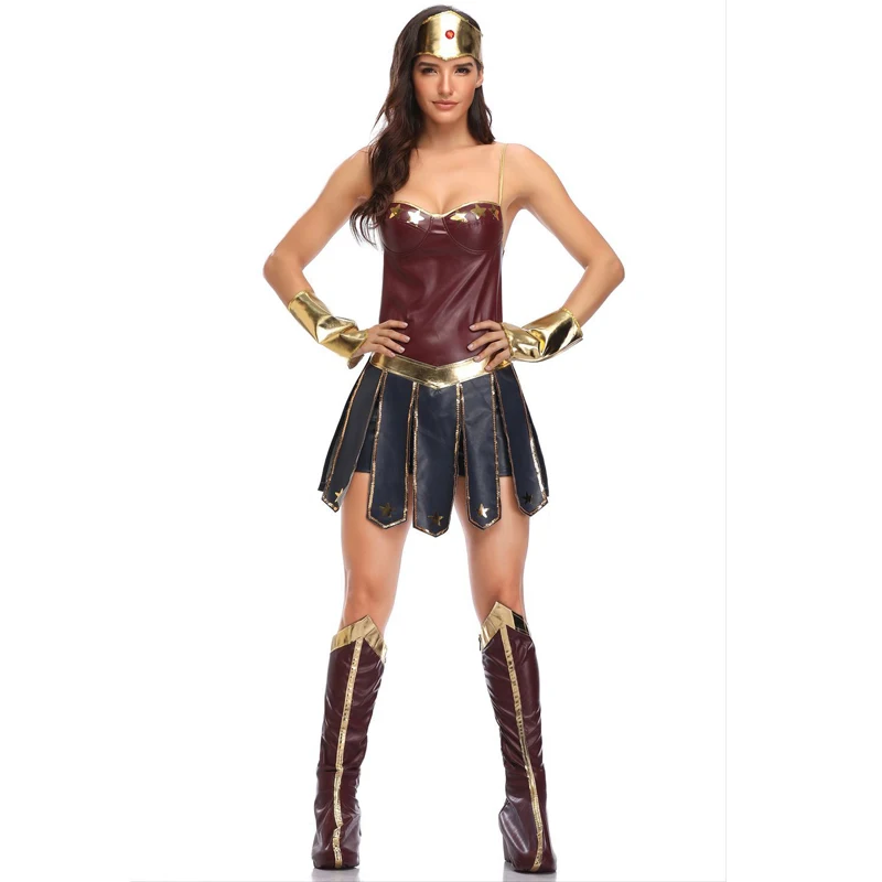 Halloween Wonder Girl Princess Costume Justice Women Bodysuit superhrdina Supergirl Leagu