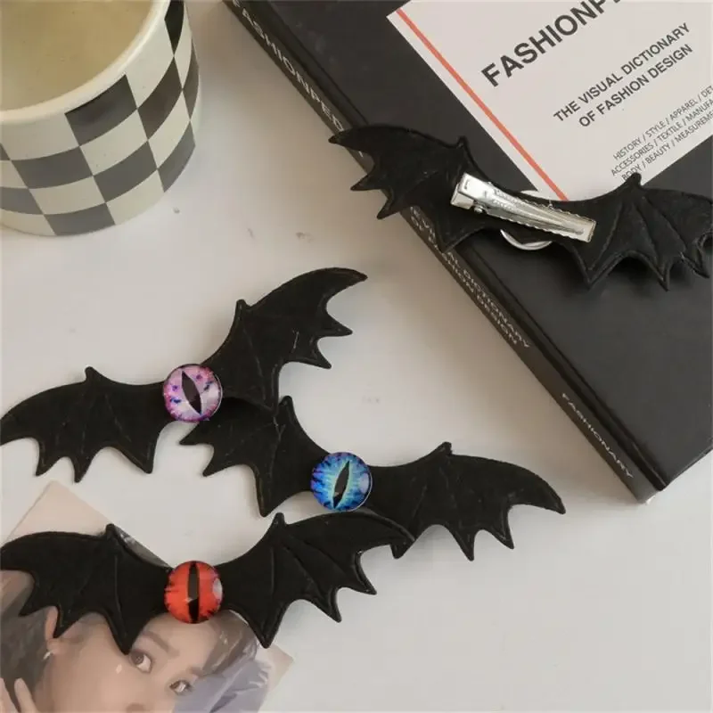 Halloweenská simulácia Devil Eyeball Bat Wing 3D Vlasovňa Trojrozmerná vlásenka Dark Punk Vlasy príslušenstvo Bangs