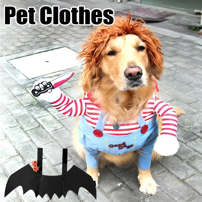 Halloweenské kostýmy pre psov vtipné domáce zviera oblečenie nastaviteľné psie kostýmové súpravy Novinky oblečenie pre stredne veľkých psov buldog mops mops
