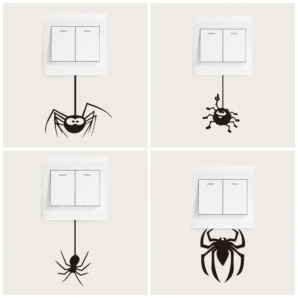 Halloweenské témy Series Wall Stickers DIY Creative Spider Combinácie Halloween dekorácie STRIED STRIEDKY STRÁNKA DEKORÁCIA