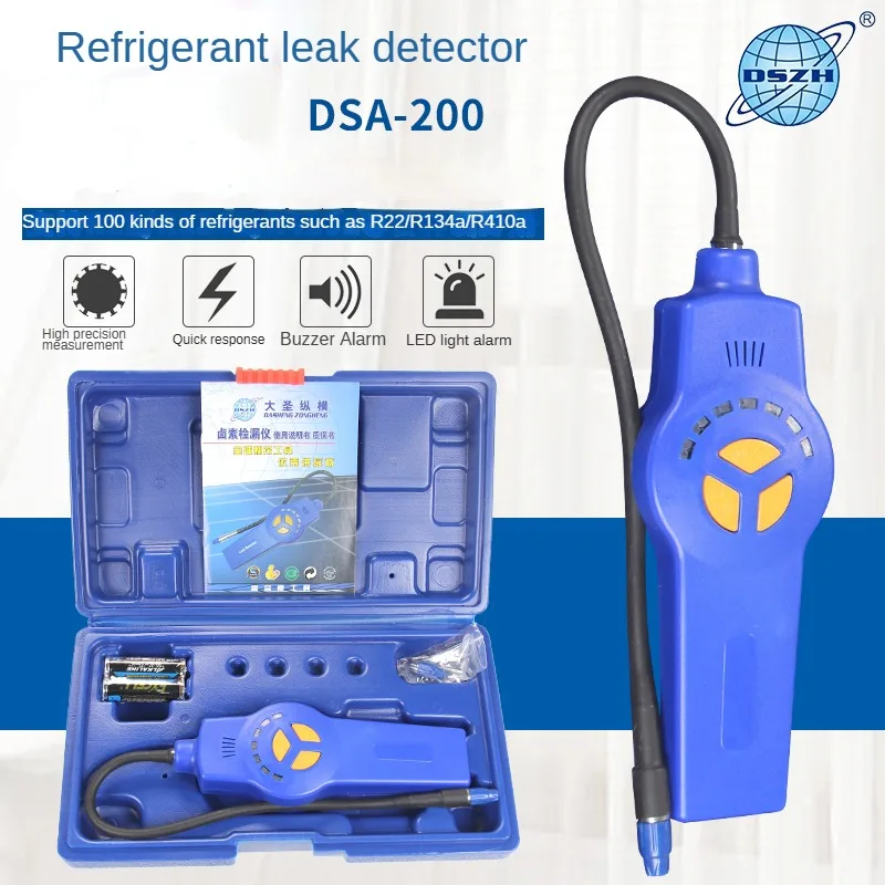 Halogénový detektor plynu Alarm Freon CFC HFC HCFC Detektor plynného detektora plynu Halogény Monitor plynu Analyzátora plynu R134A HVAC DSA-20000