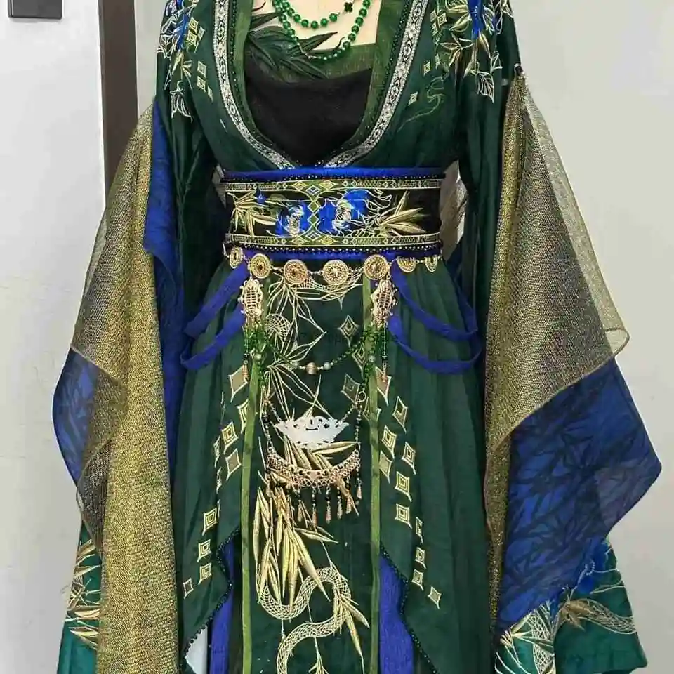 Hanfu nesmrteľný tradičný čínsky štýl Hanfu Woman Heavy Industry vyšíva zimná súprava