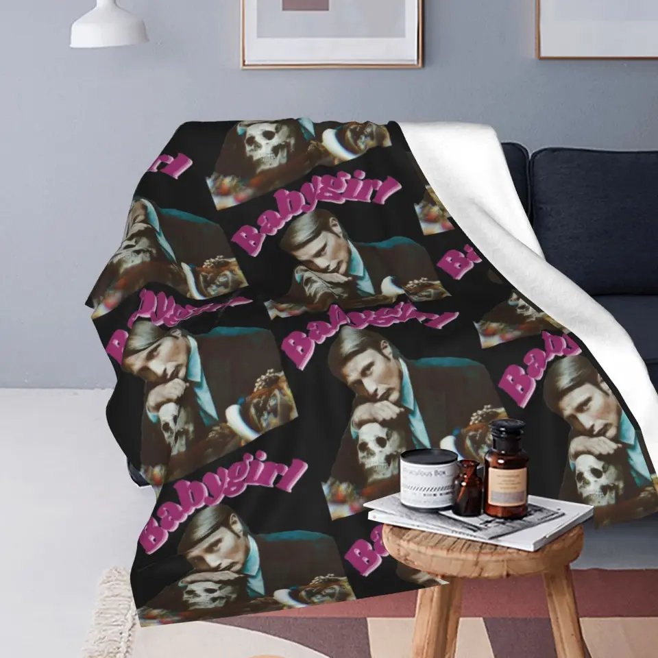Hannibal Babygirl Mads Mikkelsen prikrývky Velvet celú sezónu Multifunkčnú tenkú prikrývku pre domáce auta