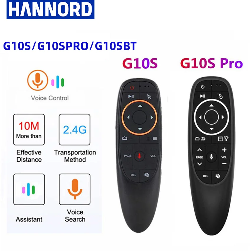 Hanord G10S Air Mouse Voice Dramot Control G10SPRO G10BTS G10SPROBT Gyroscope IR Učenie pre Android TV Box