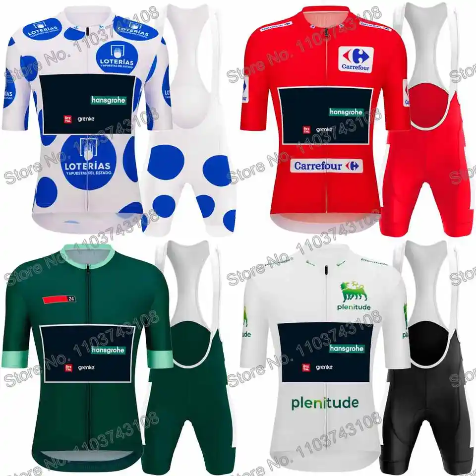 Hansgrohe 2024 Španielsko Tour cyklistický dres Pánske letné cyklistické oblečenie Road Bike Suit MTB Dámske bryzné bryndly šortky