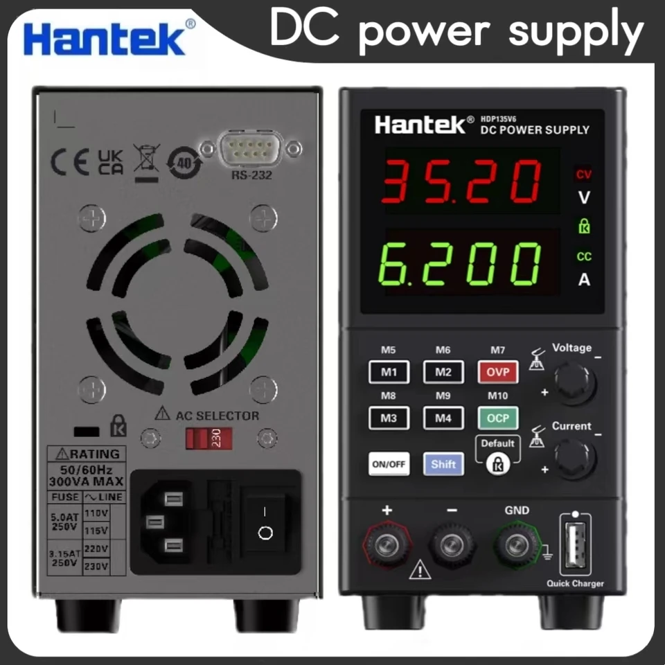 HANTEK HDP135V6A DC Power Dodávka, ED prepínač regulátora napájania digitálneho laboratória na napájanie napájania, HDP135V6/HDP135V6B
