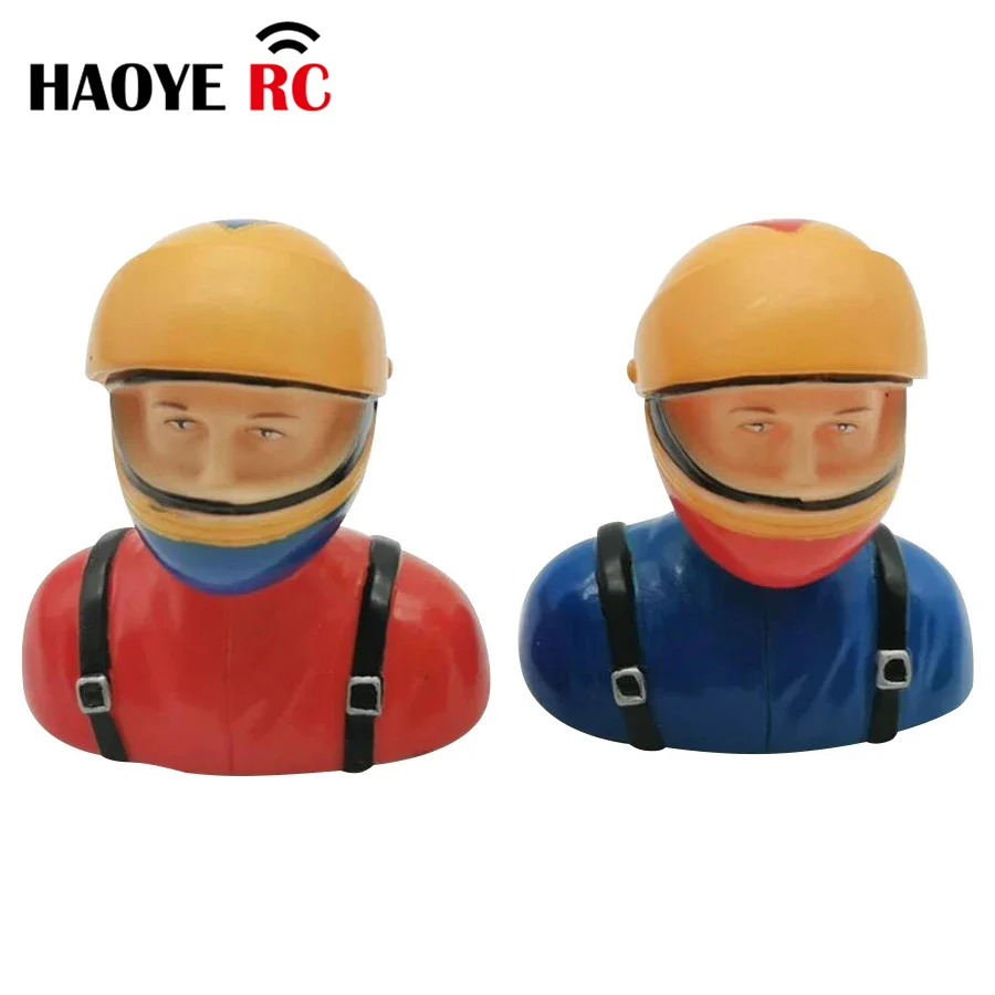 Haoye 1 ks 1/6 pilotov v mierke Piloty s modelom hračky prilby pre RC Plane Accessories Hobby Color Red Blue