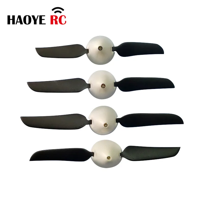 Haoye 1 Set mini plastová skladacia vrtuľová zostava Hub4mm bez hriadeľa2.0 pre nízko výkonné kefové motory pre RC lietadlo