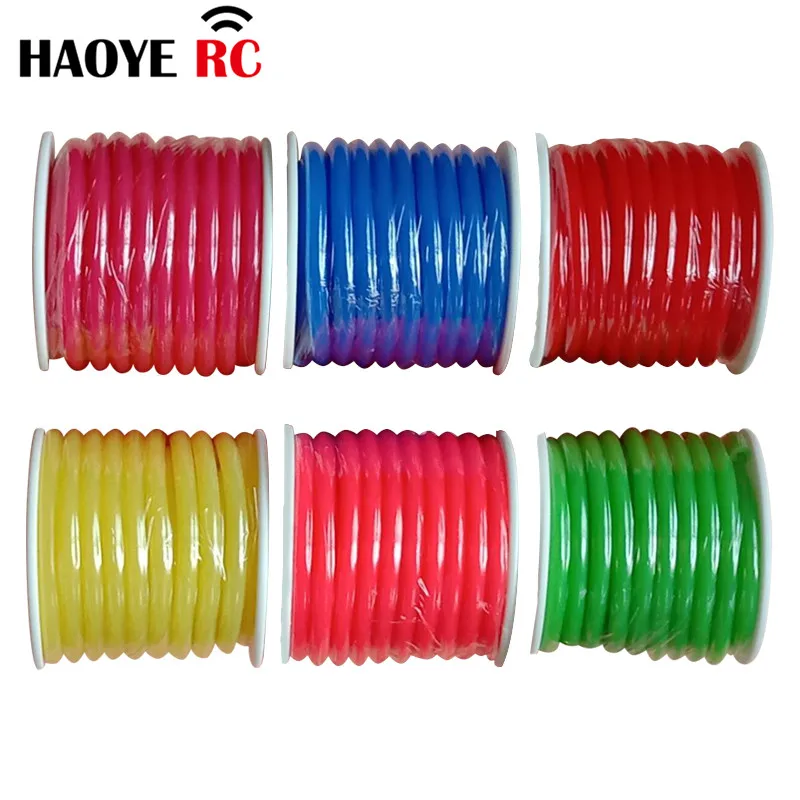 Haoye D5X2,5 mm 1 Roll 5 metrov kremíka RC Nitro (GLOW) Palivové vedenie pre nitro motor RC lietadla 6 Farba pre RC príslušenstvo