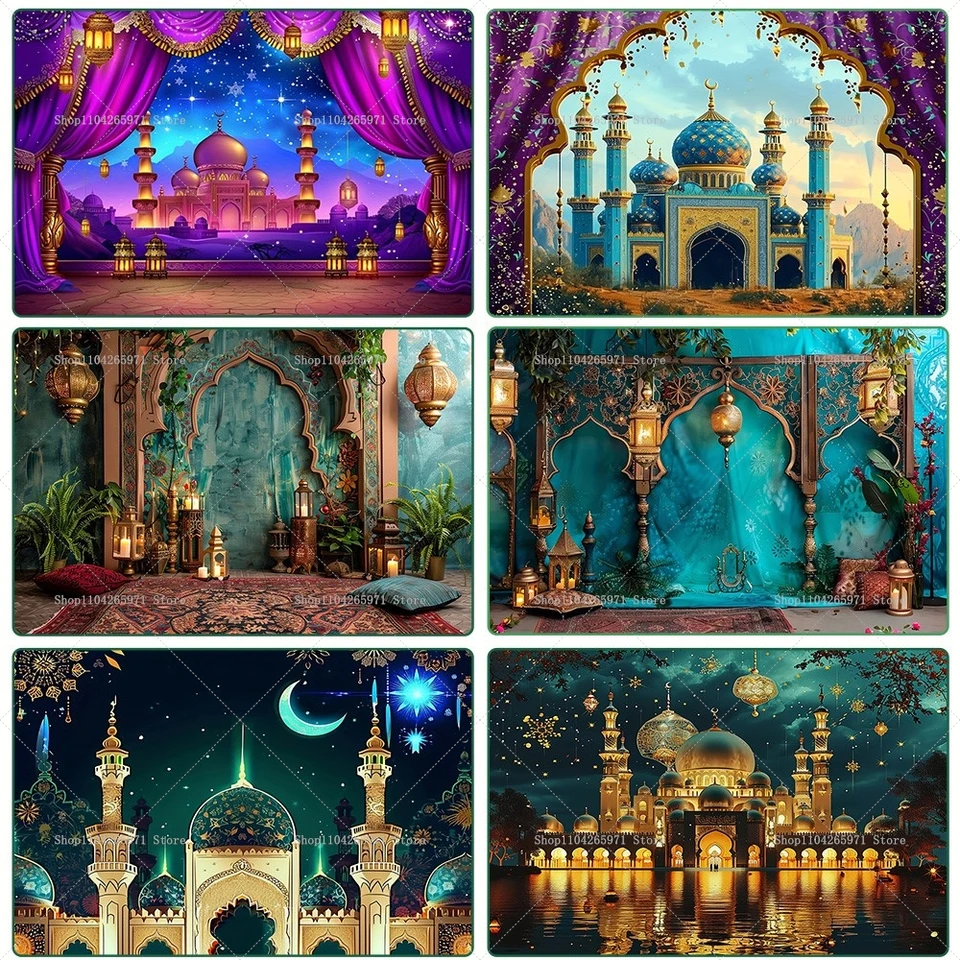 Happy Ramadan Maroko nočná scéna Pozadie Eid al-Fitr Dekoration Home 2025 Islamský moslimský festival Party