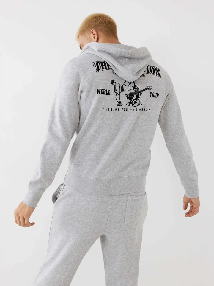 Harajuku Hip Hop Buddha Gray Two Set Hoodies Ženy Y2K Tops Tracksuit Men Pants Streetwear Streetwear Gotické pánske oblečenie
