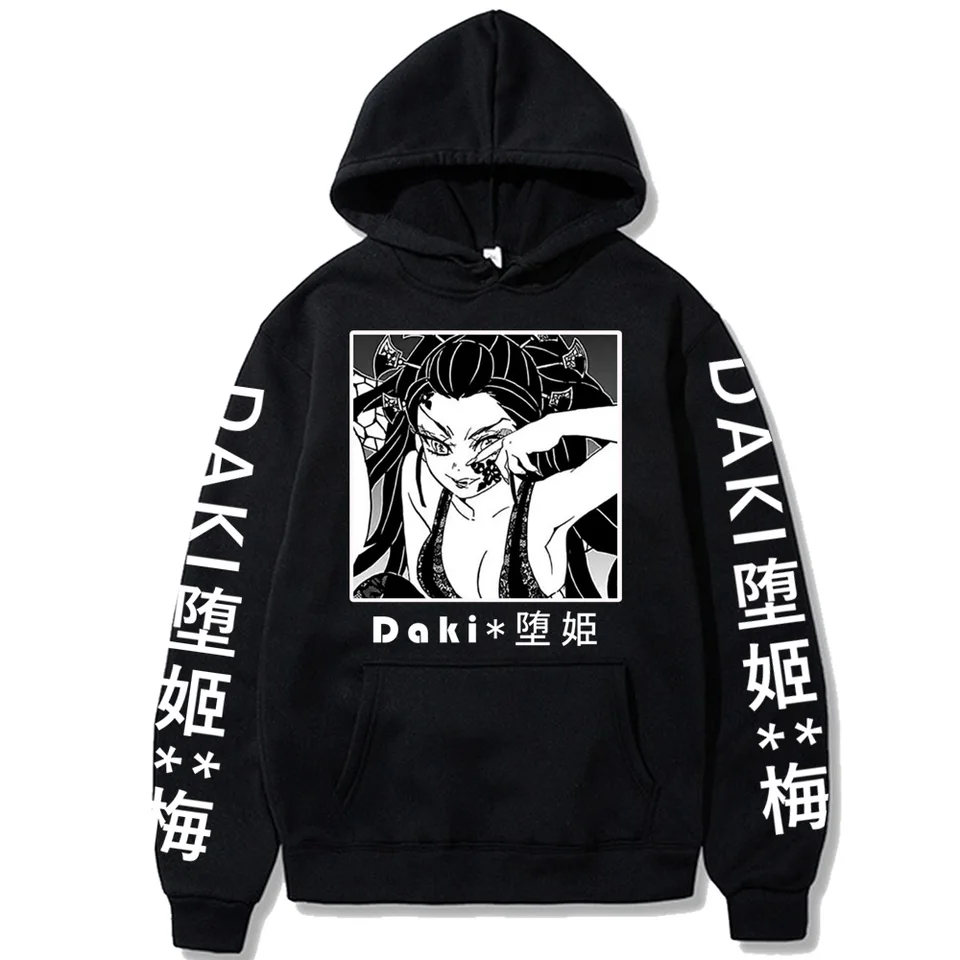 Harajuku japonsko Anime kawaii daki démon Slayer Men Ženy kapucňa módna karikatúra zimná rukáv