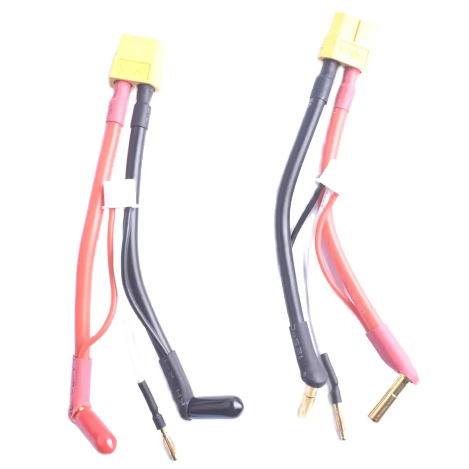 Hardcase Lipo postroj 2S jst xh Balance X60 Tamiya dekans EC3 EC5HXT TRAXXAS Plug na 90 stupňov 4,0 mm guľku s krytom s krytom