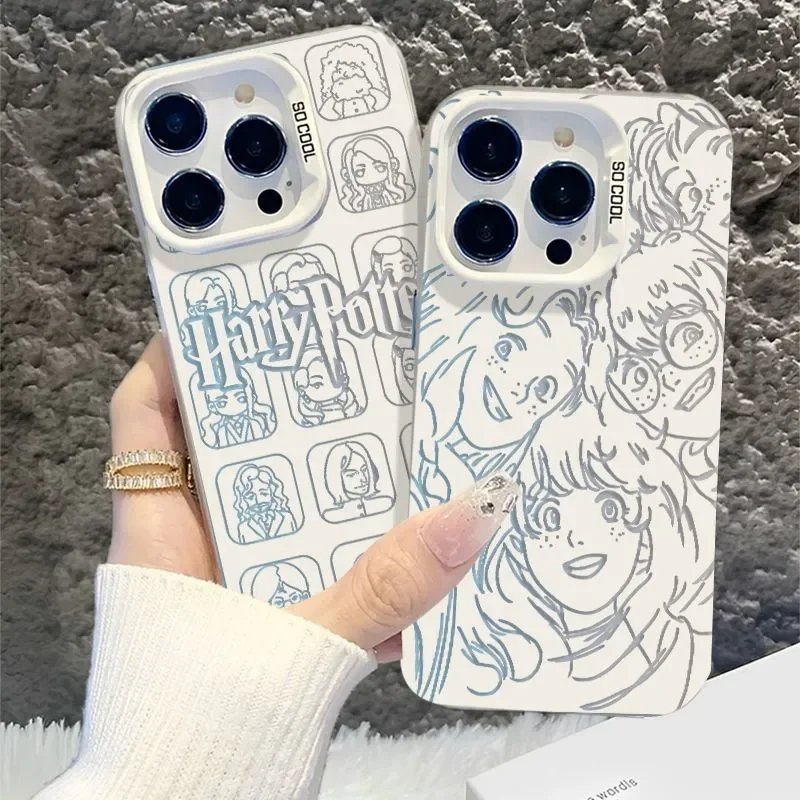 Harry Potter Creative Rokfort Cartoon Cutoon Cuce Puzdro pre iPhone 16 15 14 13 12 11 Pro Max xs Max 7 8 Plus Mini Y2K Magic Cover