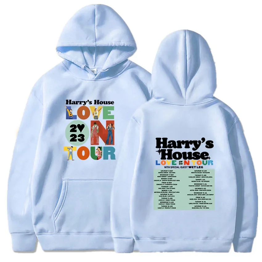 Harrys House Love on Tour Hoody Pánska vinobranie mikina krásna estetická mikina retro komické grafické odevy unisex pullovs