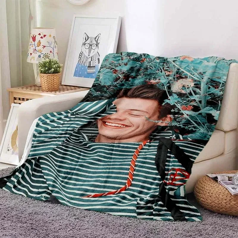 Harrystyles flanel mäkká prikrývka Teplé retro prikrývky pre postele Spálňa obývacia izba pohovka prikrývka cestovná pikniková prikrývka