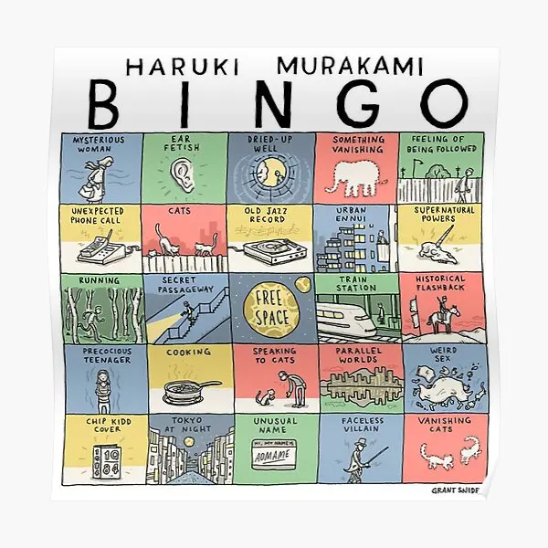 Haruki Murakami bingo plagát maľba dekorácie dekorácie Moderná miestnosť vtipná domov vinobranie nástenná tlač