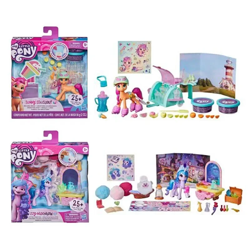 Hasbro My Little Pony Šumivé scény slnečný mix StarScout Mix Make Izzy Moonbow Critter Creation Figures