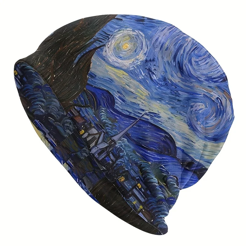 Hat The Starry Night od Vincenta Van Gogha jesenné jarné čiapky pre mužov Ženy olejomaľba umenia lebky čiapky