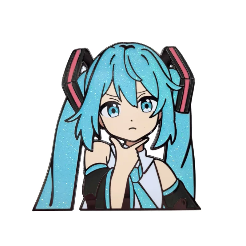 Hatsune Miku Brošes pre ženy klopové špendlíky pre batohy borovicové brošňa smalt