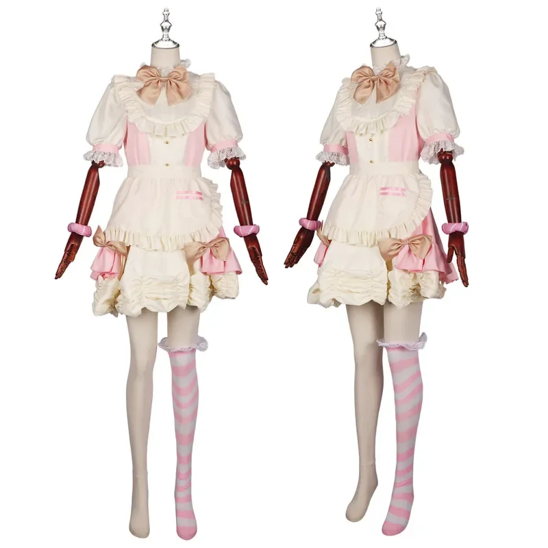 Hatsune miku cosplay tuk Lucky mačka krém broskyňa mäkká roztomilá mačka ucho mäkká dievča anime slúžka s pódiom šaty loli