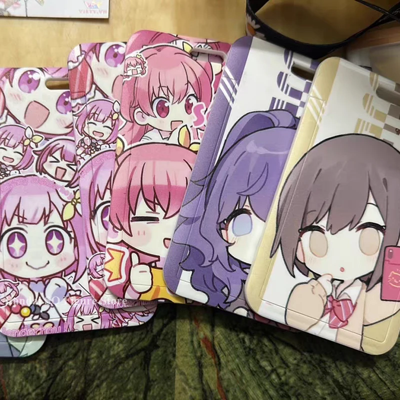 Hatsune Miku karikatúra držiteľ kariet Projekt Sekai Farebné pódium Kagamine Rin Len Megurine Luka Študentský kampus Card Card Držiteľ karty