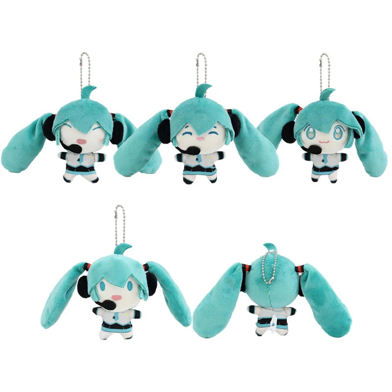 Hatsune miku plyšová hračka plná radosti fufu milé hračky na kľúče kľúče/reťaze Doll Dundant