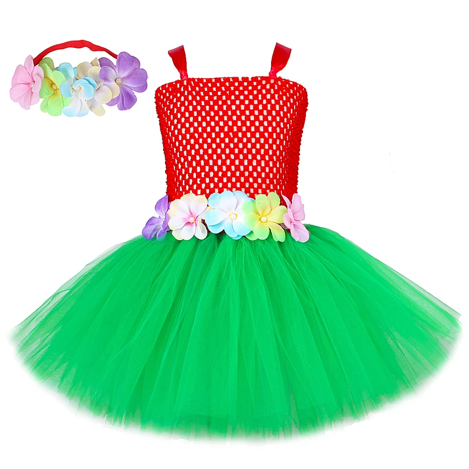Havajské šaty hula pre dievčatá deti Hawaii Lilo tutu šaty batoľa dievčat Hula show kostým Halloween Luau tanečné oblečenie