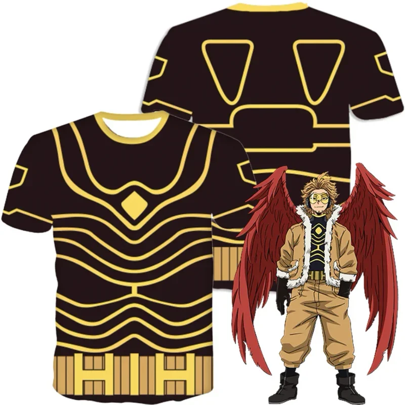 Hawks takomi keigo cosplay muži tričko Tričt