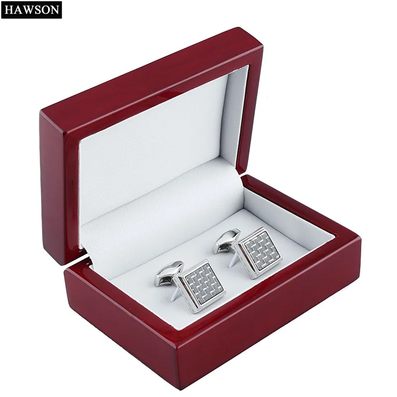 Hawson Brand Šperky box Drevená škatuľka zobrazenie Dve farby Trendové vysoko kvalitné gombíky Šperky