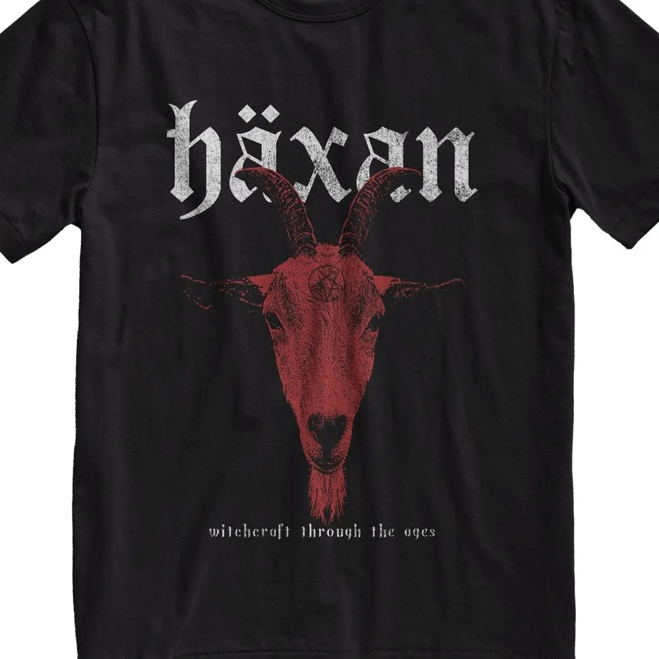 Haxan gotický satanský vintage filmové tričko čarodejnícke čarodejníctvo cez veky Beelzebub košeľa retro filmové tričko tmavé okultné oblečenie