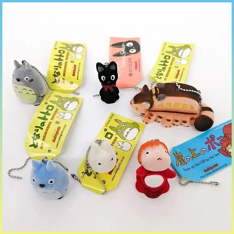 Hayao Miyazaki Cartoon Totoro Key Chain Ponyo Cute Doll Bag Pendant Car Keychain Doplnok Dievčatá Hračky Hračky Darček k narodeninám