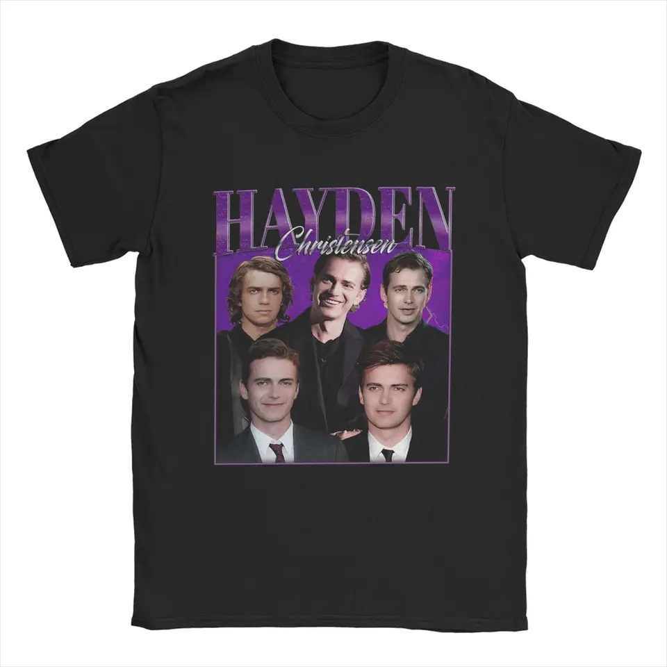 Hayden Christensen Tričká pre mužov vintage bavlnené odpaliská O krk s krátkym rukávom tričko plus odev