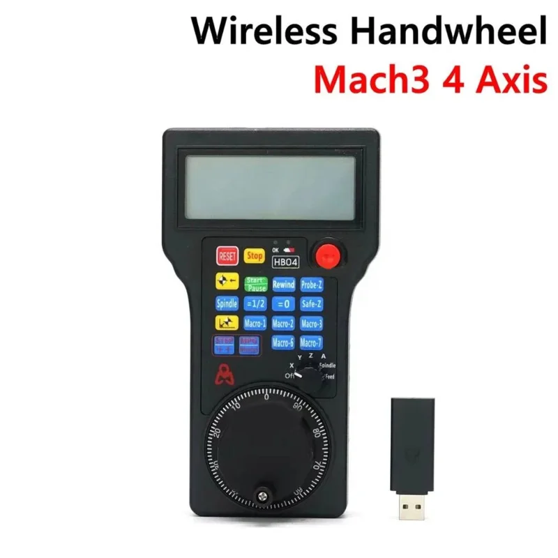 HB04 CNC Mach3 4 Axis MPG Wireless Handwheel Mach3 Pulse Pulse 50ppr Optický generátor Encoder Generátor pre smerovač CNC
