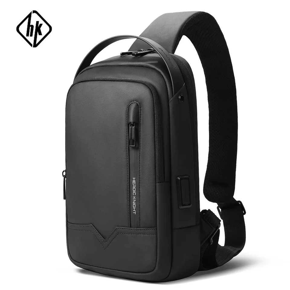 Hcankcan Business Men's Ramer Bag Witerproof Crossbody Dámske tašky Dizajnérske tašky Luxus pre mužov USB nabíjacie balenie proti krádeži