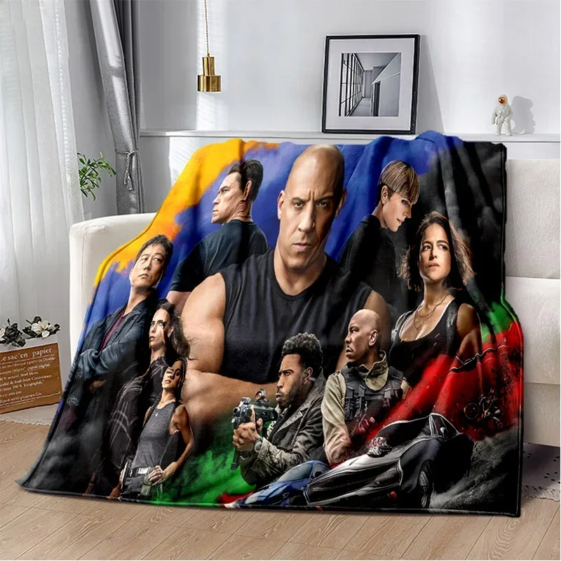 HD 10 Fast & Furious X 3D tlačené mäkké plyšové prikrývky, flanelová prikrývka prikrývka pre obývaciu izbu spálňa posteľ pohovky piknik deti