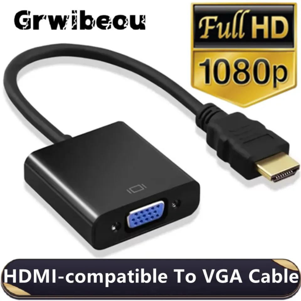 HD 1080p HDMI až VGA Adaptér HDMI kompatibilný s prevodníkom kábla VGA HDMI MASE AKO VGA FAMALE CONVERTER PRE TV PC Monitor notebooku