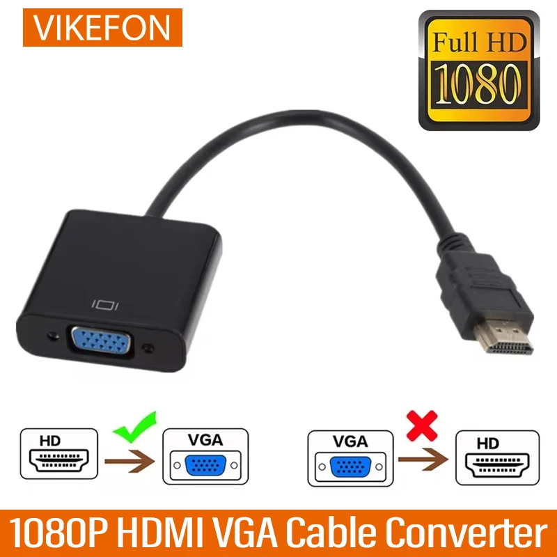 HD 1080p HDMI kompatibilný s digitálnym analógom HDMI kompatibilným samcom kompatibilným pre rodinu VGA pre konvertor kábla VGA pre tablet PC laptop