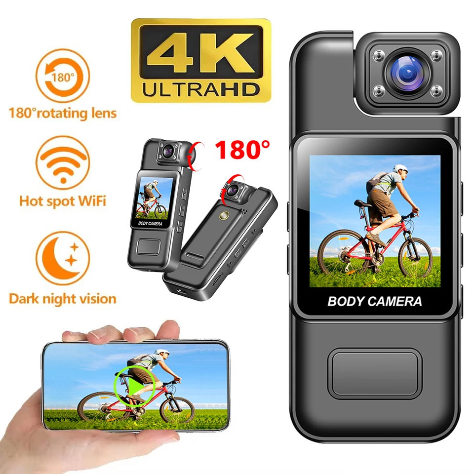 HD 1080p Mini Camera WiFi Hotspot Prenosný digitálny video rekordér Sports DV DVR Police Cam Cam nočné videnie Malé kamkordér