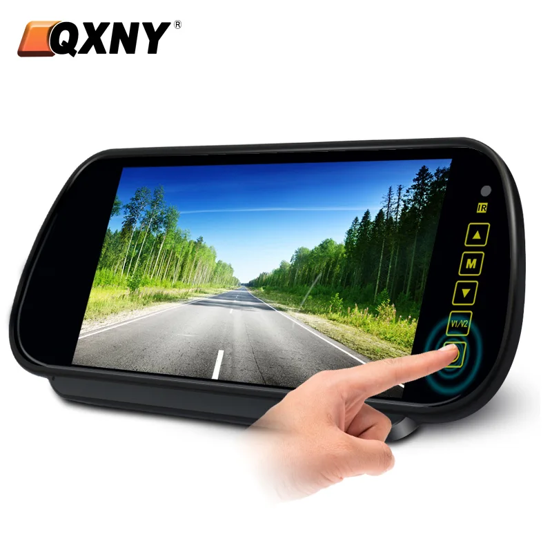 HD 7 -palcový automobil TFT LCD Mirror Monitor Parking Parkovacia obrazovka 2 AV Vstupné automatické zobrazenie pomoci použitá pre záložnú kameru Zadný pohľad
