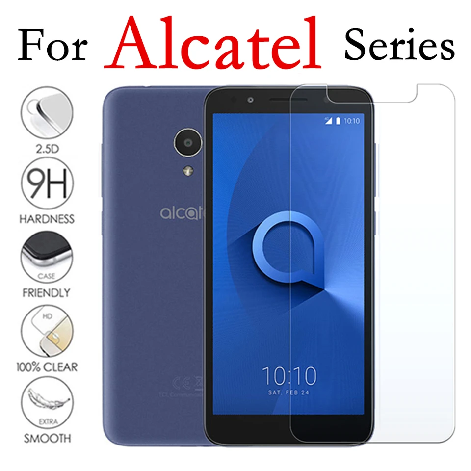 HD Clear Tempered Glass pre Alcatel 1S 2019 3 3L 2019 Chránič obrazovky pre Alcatel U5 5V 3x 3C 1x 5 7 Telefónový krycí film sklenený film